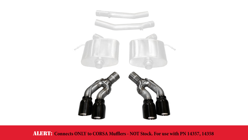 Corsa 2016-2019 Cadillac CTS-V 2.75in Inlet / 4.0in Outlet Black PVD Tip Kit (For Corsa ExhaustOnly)