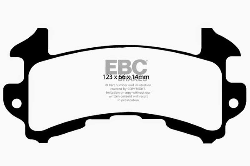 EBC 89-97 Chevrolet Blazer 4.3 S-10 (2 Wheel ABS) 2WD Greenstuff Front Brake Pads