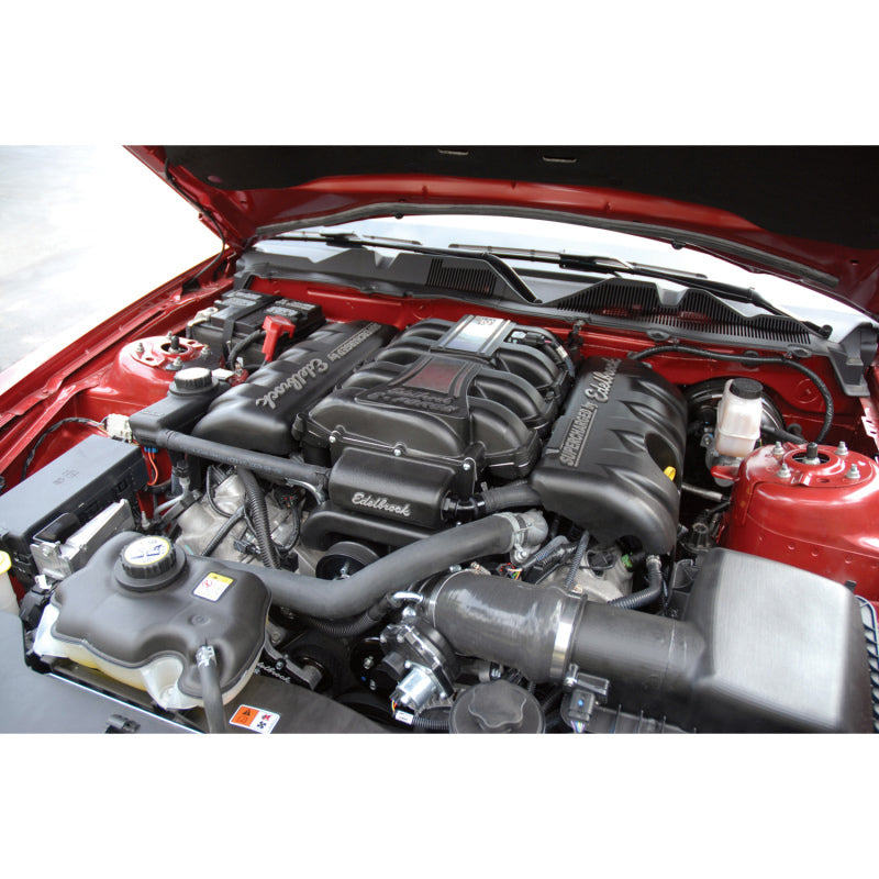 مجموعة شاحن سوبر تشارجر Edelbrock المرحلة 1 - مجموعة الشارع 2010-2010 Ford Mustang 4 6L 3V مع موالف