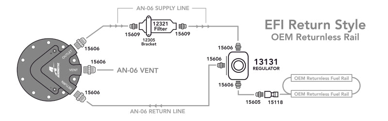 Aeromotive Phantom 340 Fuel System - Return Style w/3/8in Quick Connect