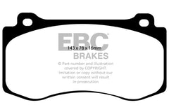 EBC 05-10 Chrysler 300C 6.1 SRT8 Bluestuff Front Brake Pads