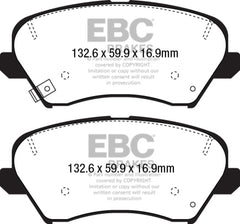 EBC 2017 Hyundai Elantra GT 2.0L Yellowstuff Front Brake Pads