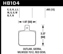 Hawk Sierra/Outlaw/Wilwood HPS Street Brake Pads