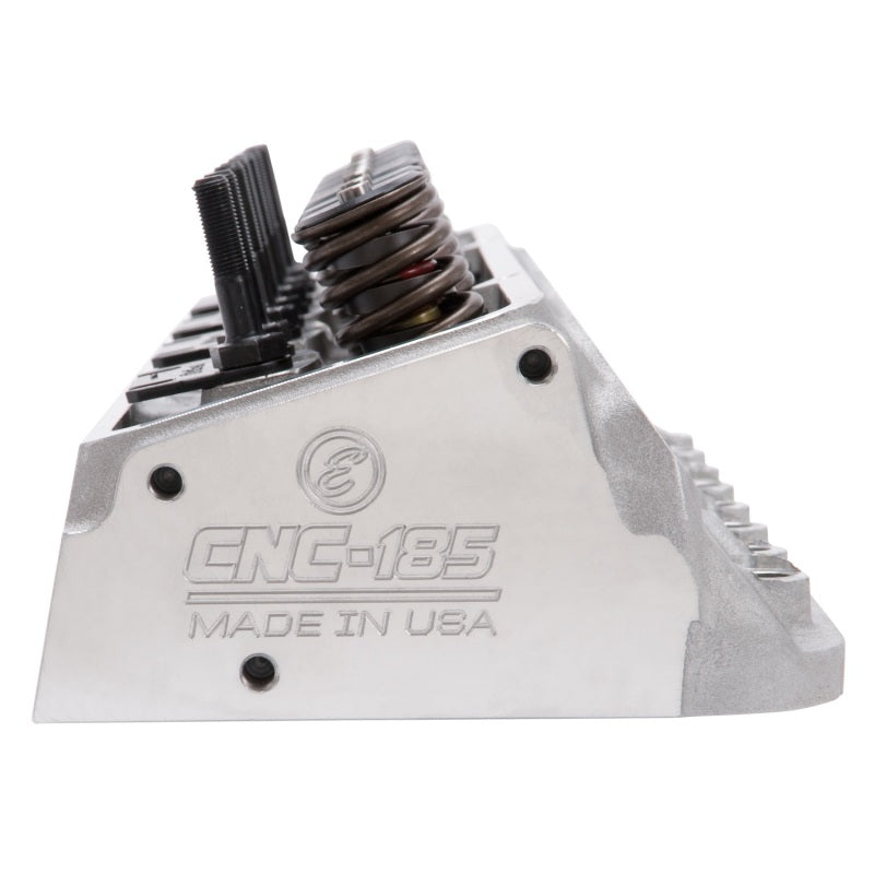 رأس أسطوانة Edelbrock SBC E-Cnc 185 64cc بقابس مستقيم لعمود كامة الأسطوانة الهيدروليكية بالكامل