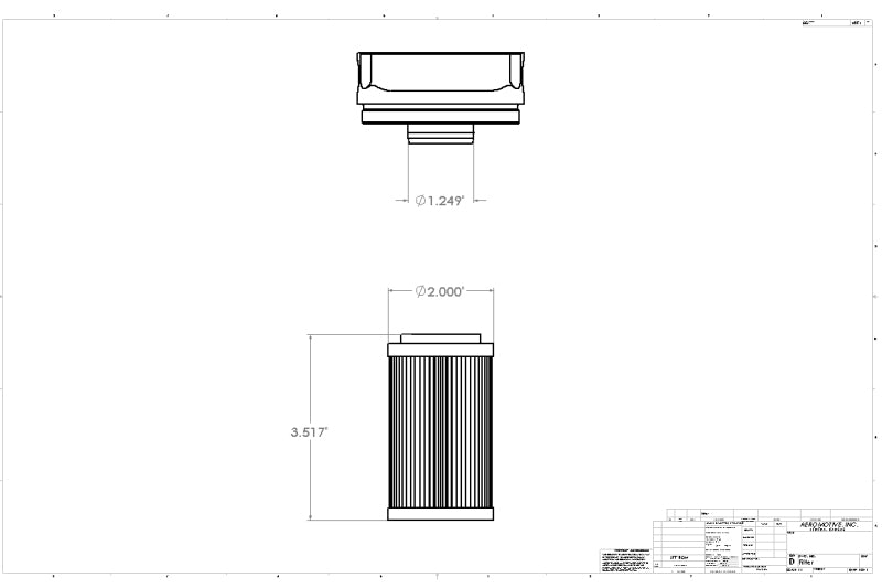 Aeromotive Replacement 10 Micron Disposable Element (for P/N 12308 Filter)