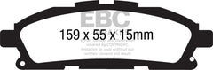 EBC 11+ Nissan Quest 3.5 Greenstuff Front Brake Pads