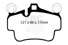 EBC 07-08 Porsche 911 (997) (Cast Iron Rotor only) 3.6 Carrera 2 Bluestuff Front Brake Pads