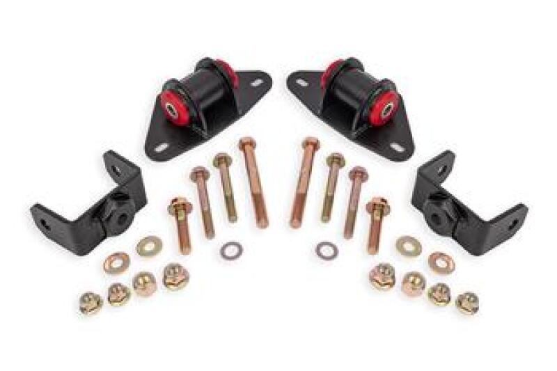 BMR Suspension 14-19 Chevrolet Corvette Motor Mount Kit - Black Hammertone