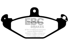 EBC 92-00 Dodge Viper 8.0 Yellowstuff Rear Brake Pads