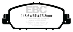 EBC 13+ Honda Accord Coupe 2.4 EX Yellowstuff Front Brake Pads