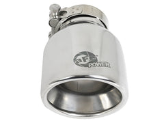 aFe MACH Force-Xp 304 SS Clamp-On Exhaust Tip 2.5in. Inlet / 4in. Outlet / 6in. L - Polished