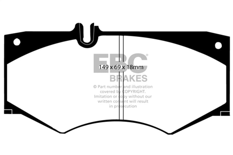 EBC 02-08 Mercedes-Benz G500 5.0 Yellowstuff Front Brake Pads