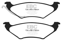 EBC 96-00 Plymouth Voyager 3.0L (w/15in Wheels) Greenstuff Rear Brake Pads