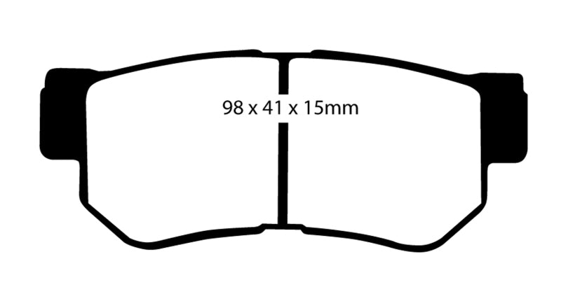 EBC 01-06 Hyundai Santa Fe 2.4 Greenstuff Rear Brake Pads