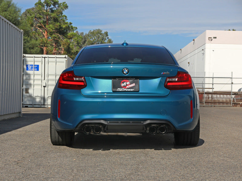 aFe 16-18 BMW M2 L6-3.0L MACH Force-Xp 3in to 2.5in 304 SS Cat-Back Exhaust System-Quad Black Tips