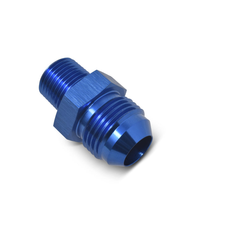 Russell Performance -6 AN to 1/4in NPT Straight Flare to Pipe (Blue)