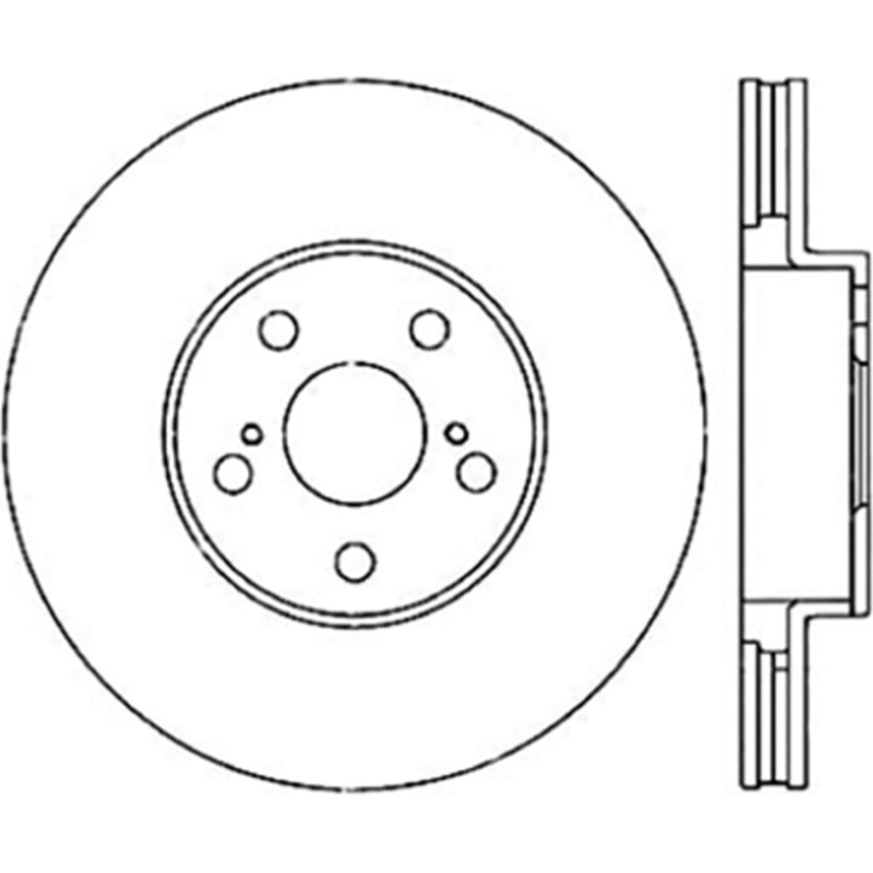 StopTech Power Slot 00-05 Celica GTS/ 01-05 GT/ 05-09 Scion tC CRYO Front Left Rotor