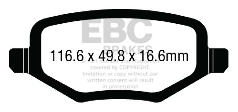 EBC 12+ Chrysler Town & Country 3.6 Yellowstuff Rear Brake Pads