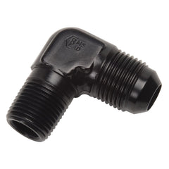 Russell Performance -12 AN to 3/4in NPT 90 Degree Flare to Pipe Adapter (Black)