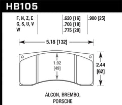 Hawk Alcon B Caliber HPS Street Brake Pads