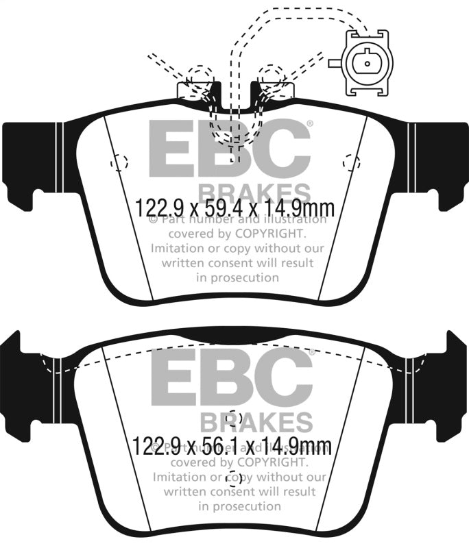 EBC 2017+ Alfa Romeo Giulia 2.0T Yellowstuff Rear Brake Pads