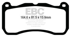 EBC 13-14 Ford Mustang 5.8 Supercharged (GT500) Shelby Yellowstuff Front Brake Pads