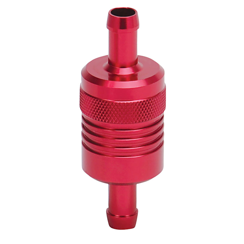 Russell Performance Red Street Fuel Filter (3in Length 1-1/8in diameter 3/8in inlet/outlet)