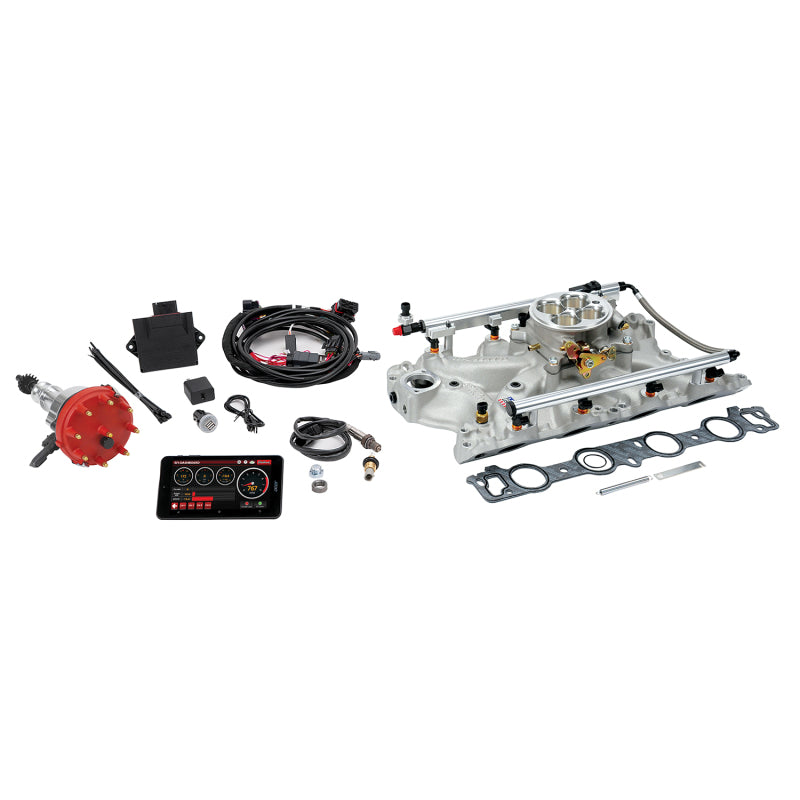 طقم حقن الوقود Edelbrock Pro Flo 4 Seq Port BBF 429/460 68-87 625 أقصى قوة حصانية 35 رطل/ساعة حاقنات ساتان