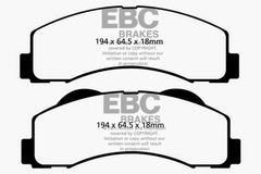 EBC 15+ Ford Expedition 3.5 Twin Turbo 2WD Greenstuff Front Brake Pads