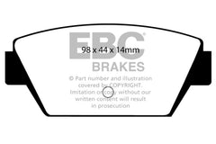 EBC 93-94 Eagle Talon 1.8 Yellowstuff Rear Brake Pads