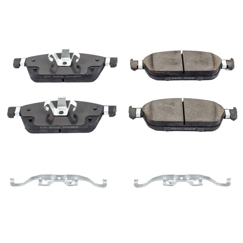 Power Stop 15-18 Ford Focus Front Z17 Evolution Ceramic Brake Pads w/Hardware