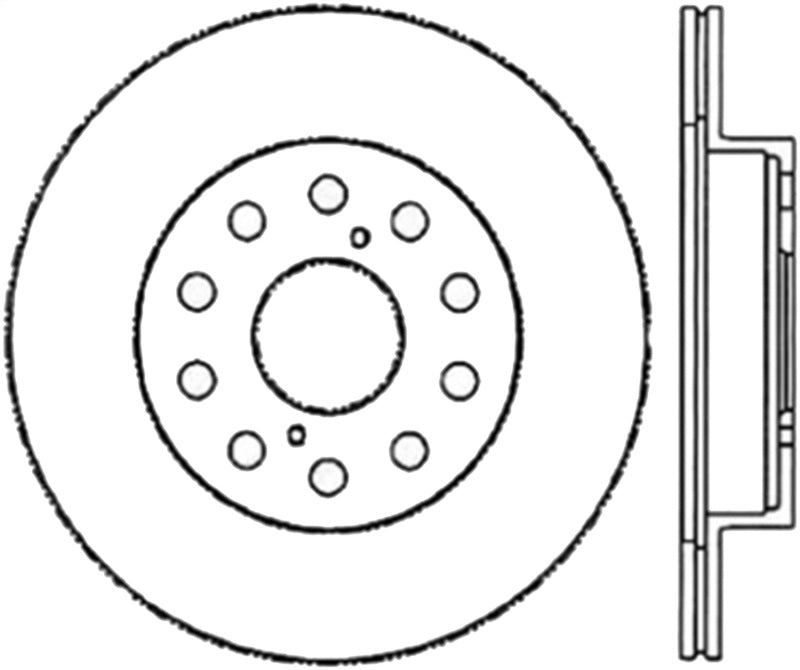 StopTech Sport Slotted 91-95 Toyota MR2 Cryo Rear Right Rotor