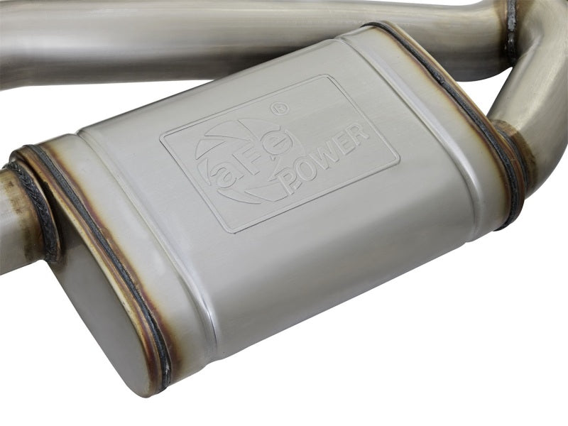 aFe MACHForce XP 3in 304 SS Axle-Back Dual Exhaust (NPP) مع أطراف مصقولة 16-17 Camro SS V8-6.2L