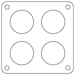 Cometic Holley Dominator 4-Hole .060in Fiber Carburetor Gasket - 2.00in Holes