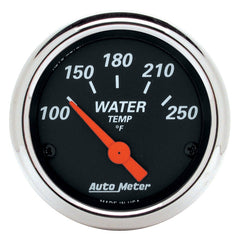 Autometer Designer Black 2 1/16in 250 Deg F Electronic Water Temp Gauge