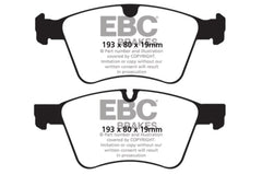 EBC 08-10 Mercedes-Benz GL320 3.0 TD (373mm Front Rotors) Greenstuff Front Brake Pads