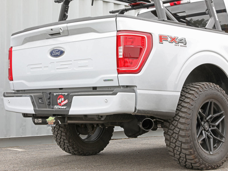 عادم كات باك من aFe Gemini XV مقاس 3 بوصات 304 SS لسيارة Ford F-150 V6 سعة 2.7 لتر/3.5 لتر (tt)/V8 سعة 5.0 لتر مع أطراف CO باللون الأسود موديل 2021