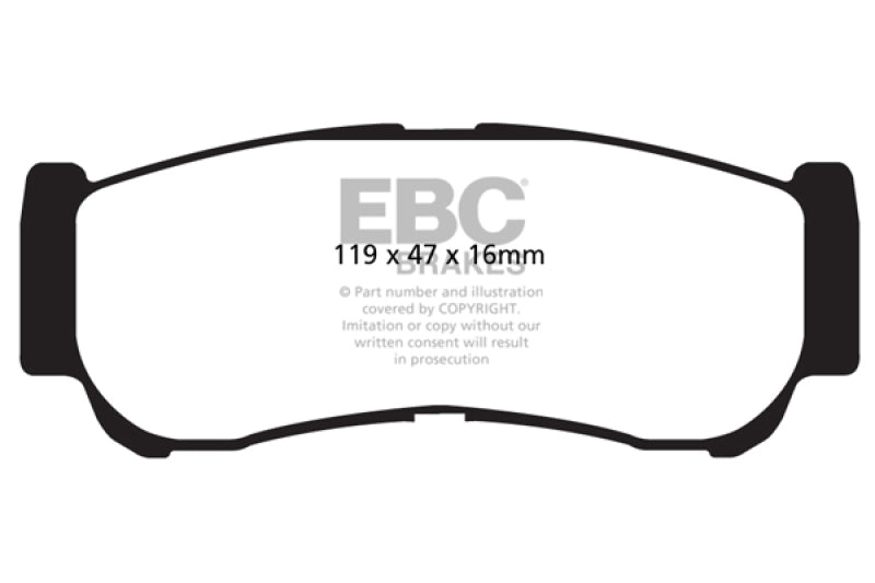 EBC 07-09 Hyundai Santa Fe 2.7 Greenstuff Rear Brake Pads