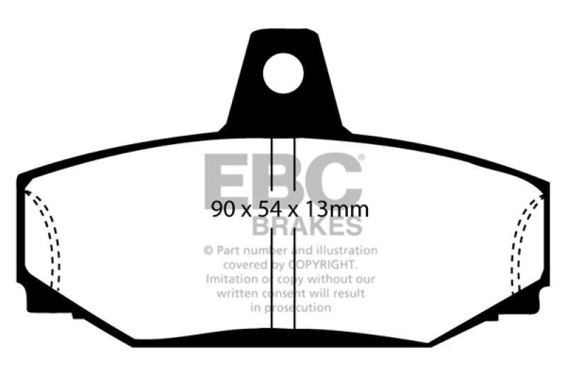 EBC 83-90 Volvo 760 2.3 Turbo (ABS) (Girling) Yellowstuff Rear Brake Pads