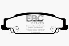 EBC 02-05 Cadillac CTS 2.6 Yellowstuff Rear Brake Pads