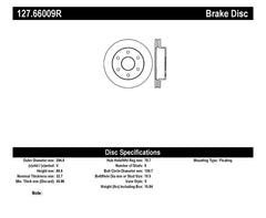 StopTech 92-00 GMC Suburban 1500 4WD (6 lug) Front Right Slotted & Drilled Rotor