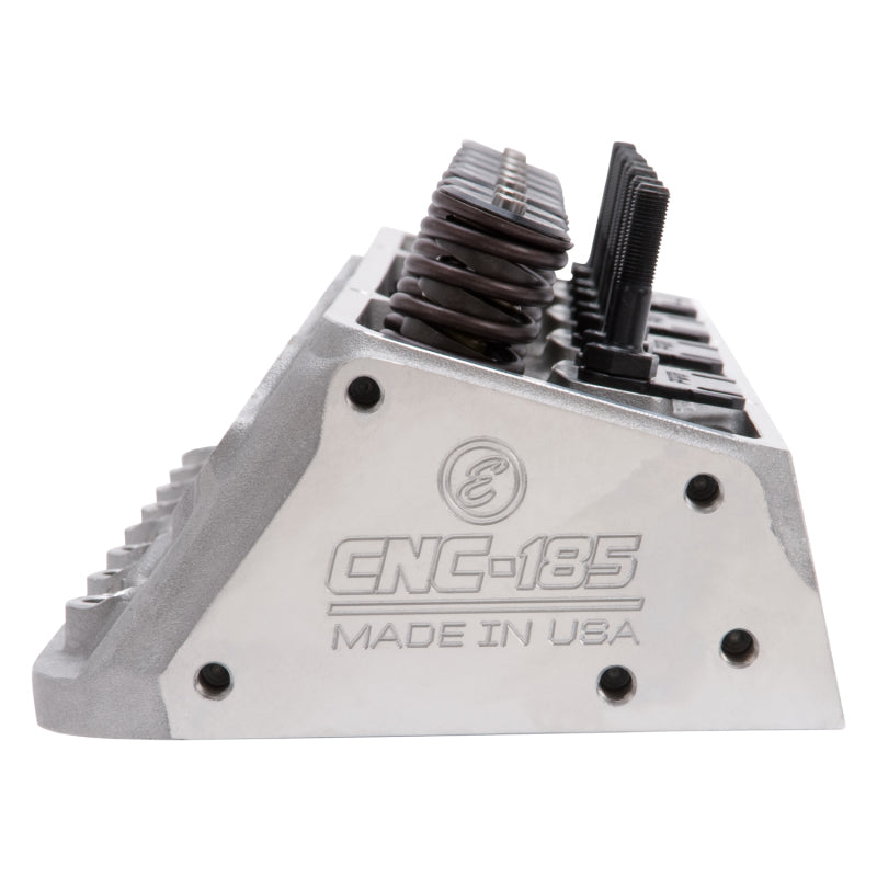 رأس أسطوانة Edelbrock SBC E-Cnc 185 64cc بقابس مستقيم لعمود كامة الأسطوانة الهيدروليكية بالكامل