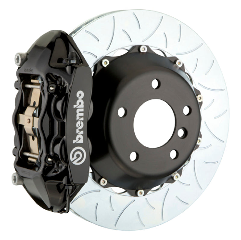 Brembo 12-15 335i/335i xDrive MSport Brakes Rr GTS BBK 4Pis Cast 345x28 2pc Rtr Slot Type3-Black HA