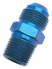 Russell Performance -6 AN to 1/2in NPT Straight Flare to Pipe (Blue)