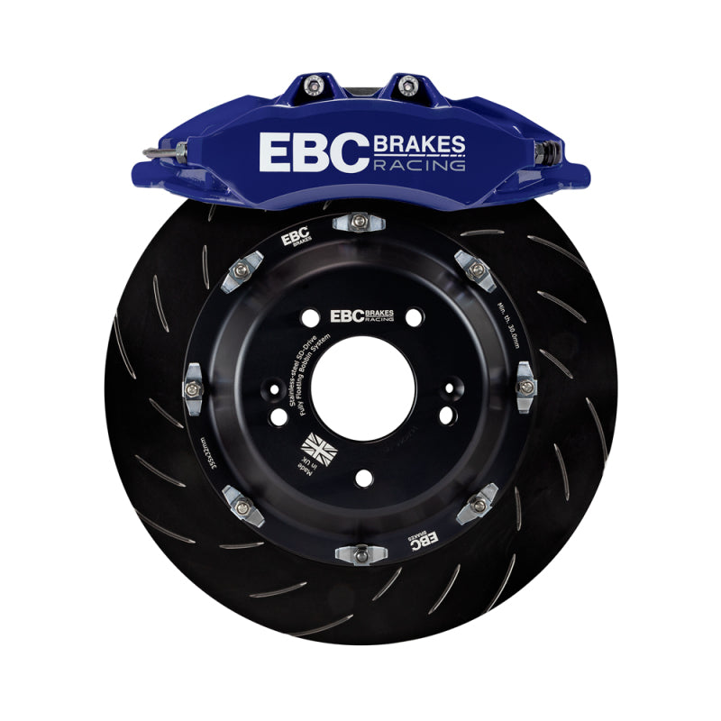 مجموعة فرامل أمامية كبيرة مقاس 355 مم من EBC Racing 08-21 Nissan 370Z Blue Apollo-6