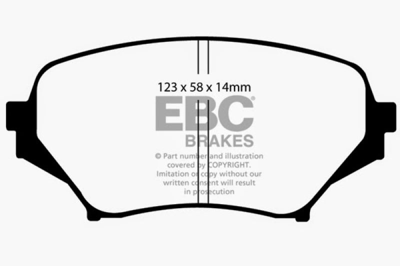 وسادات الفرامل الأمامية Greenstuff لسيارة Mazda Miata MX5 2.0 EBC 06-15