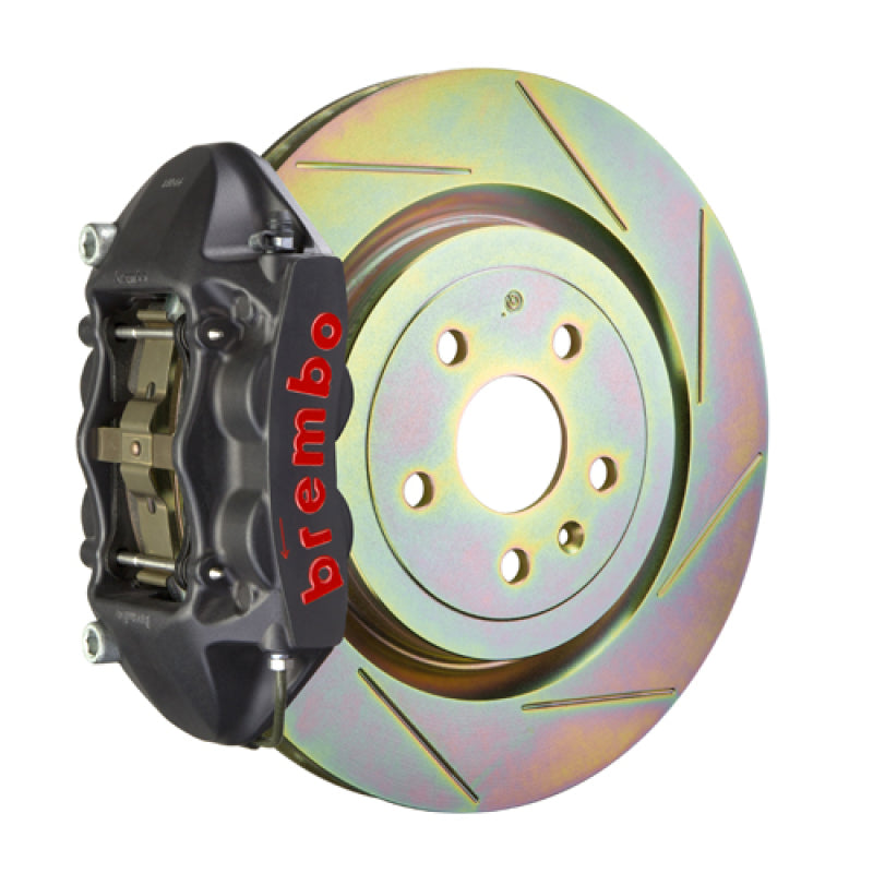 Brembo SS Rear GTS BBK 4 Piston Cast 365x28 1pc Rotor Sloted Type-1-Black HA