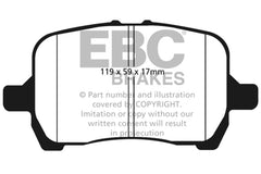 EBC 06-09 Pontiac Solstice / 06-10 Saturn Sky Bluestuff Front Brake Pads