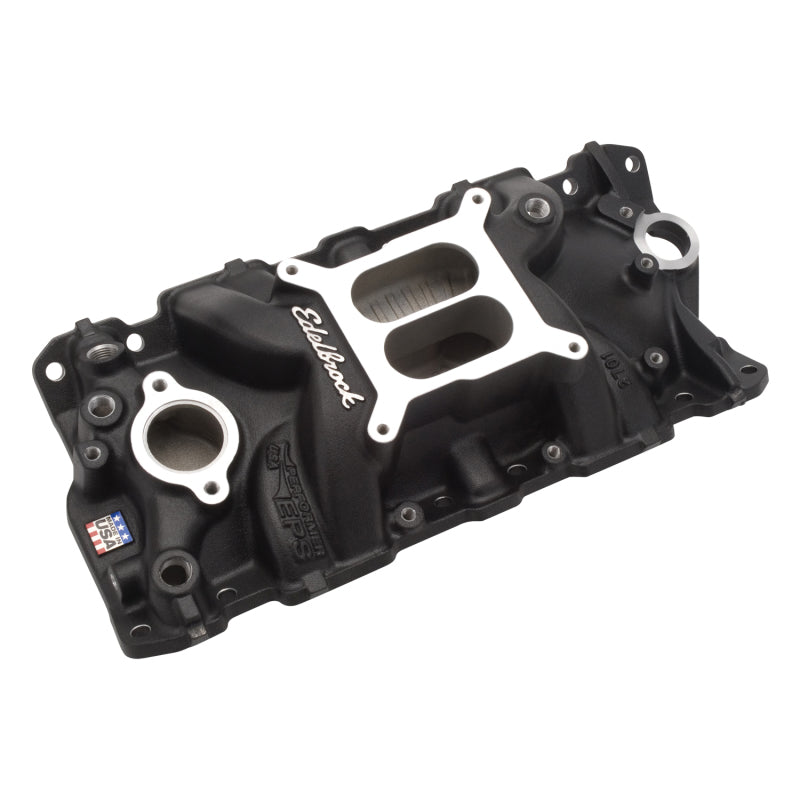 مدخل Edelbrock Manifold SBC Performer Eps باللون الأسود