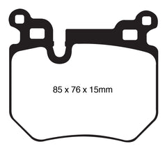 وسادات الفرامل الخلفية Greenstuff لـ BMW 135 3.0 Twin Turbo EBC 08-10